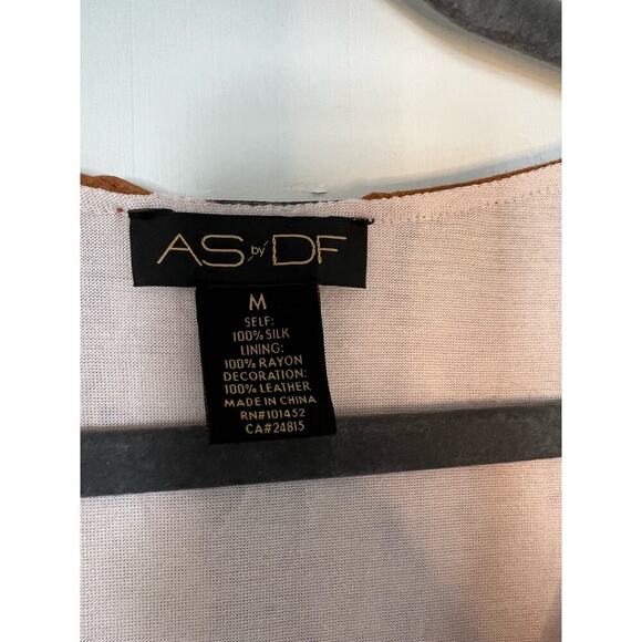 AS By DF Caravan Tunic Gypsy Tie Front Short Sleeve Dress Sz M - Picture 5 of 6